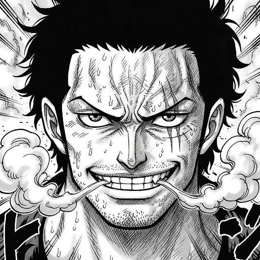 Case manga — athlète à l'effort sous la barre